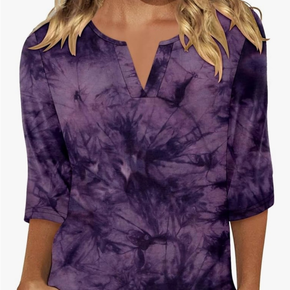 Purple Tie-Dye Women's Top